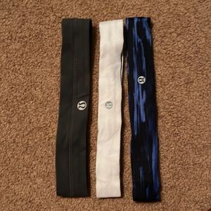 Lululemon headband lot white blue gray